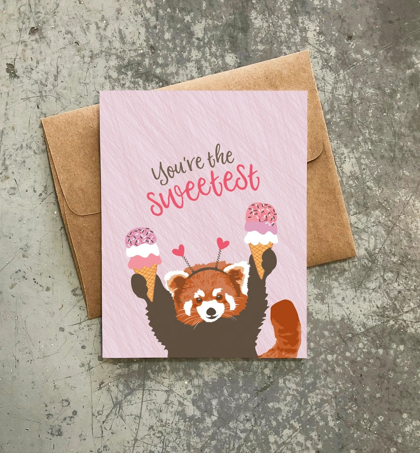 You're The Sweetest Red Panda Card