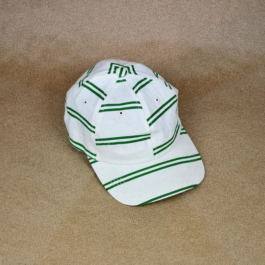 6 Panel Ny Made Ballpark Japanese Linen Stripe Cap
