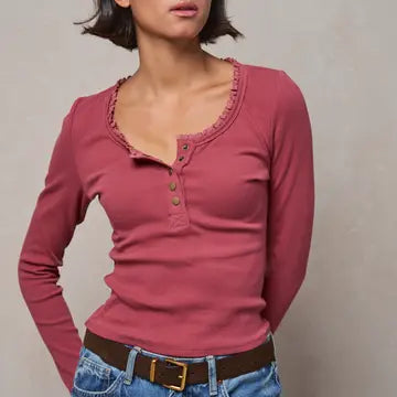 Bailey Ribbed L/S Henley
