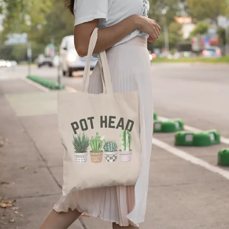 Pot Head Plant Lover Tote Bag
