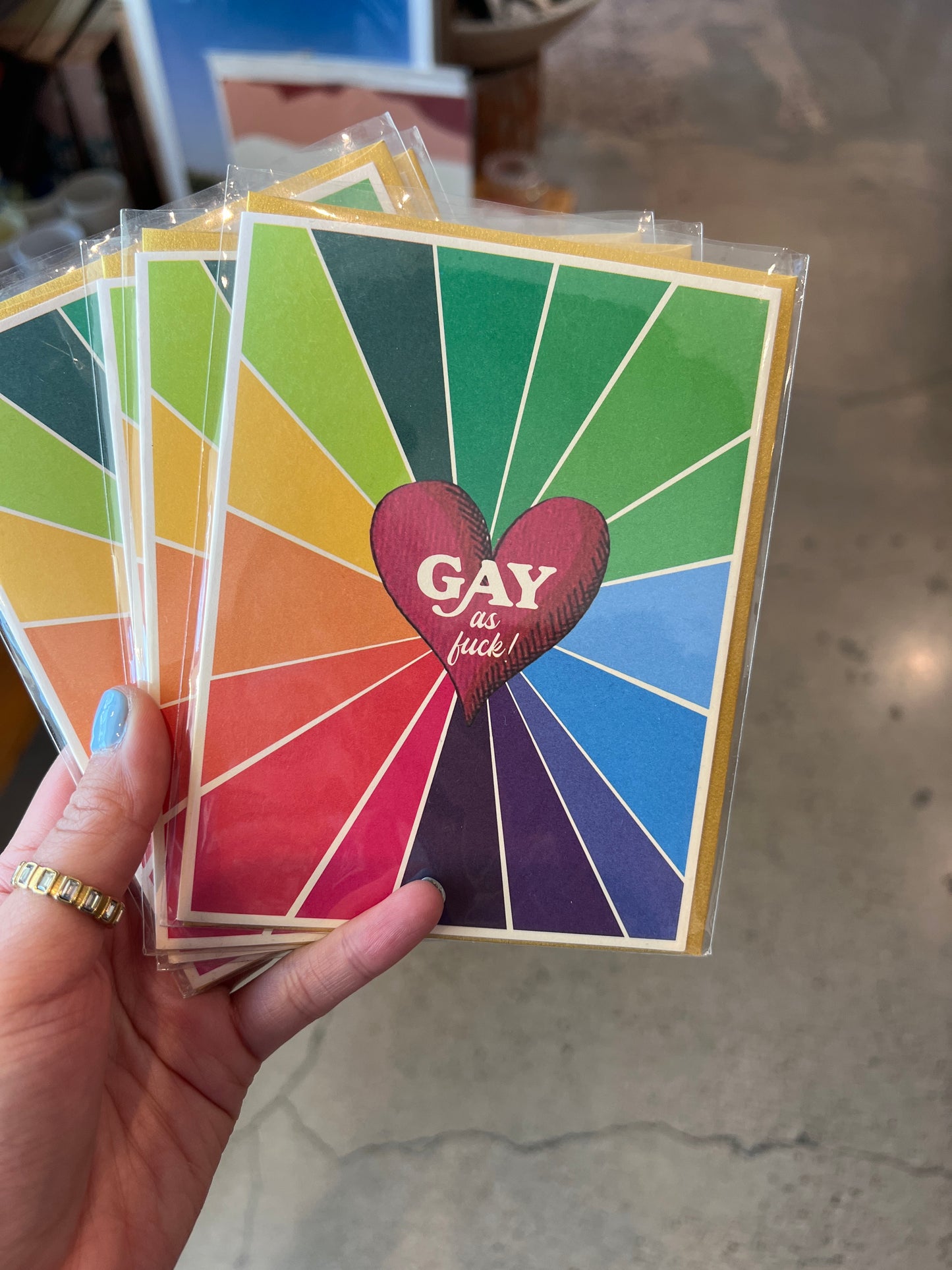 Gay Af Rainbow Card