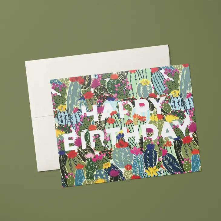 Cactus Explosion Birthday Card