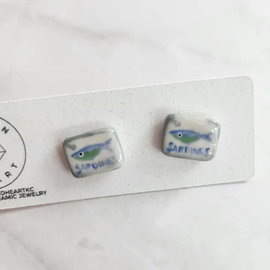 Sardine Porcelain Studs
