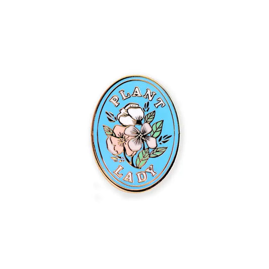 Plant Lady Flowers Enamel Pin
