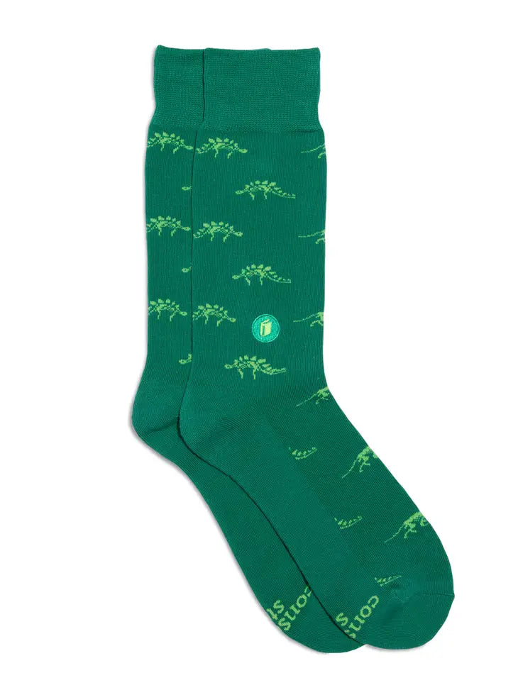 Socks That Give Books (Green Dinosaurs)
