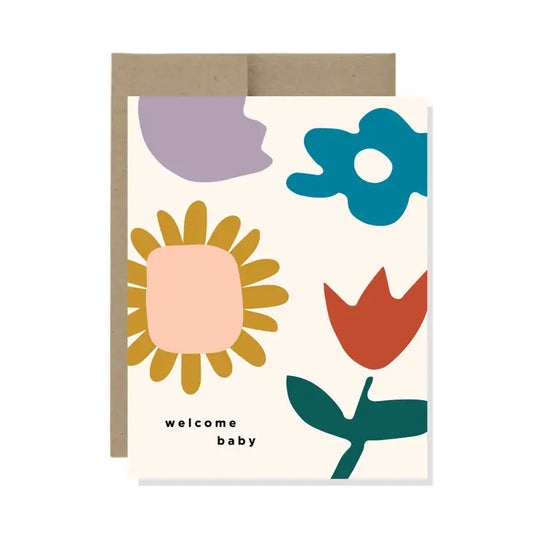 Welcome Baby Flowers Card