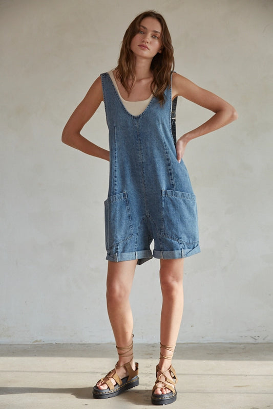 Maxwell Denim Romper