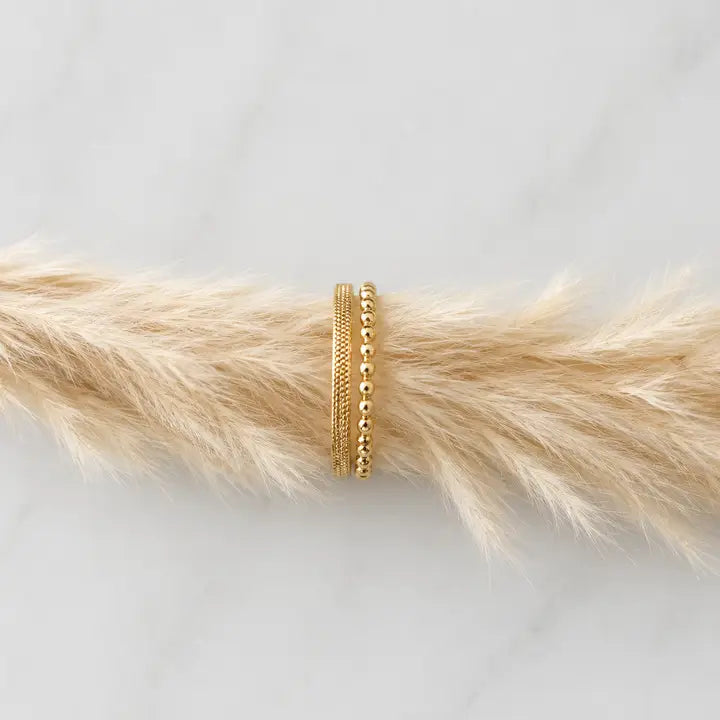 Adjustable Textured Duo Ring