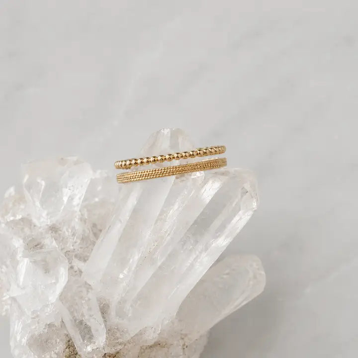 Adjustable Textured Duo Ring