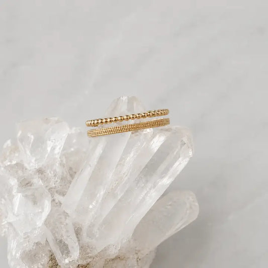 Adjustable Textured Duo Ring