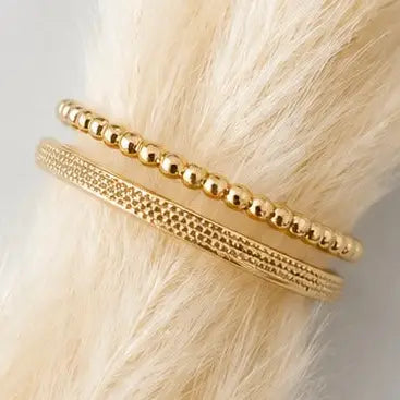 Adjustable Textured Duo Ring