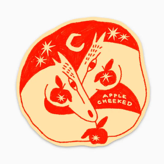 Apple Cheeked Sticker