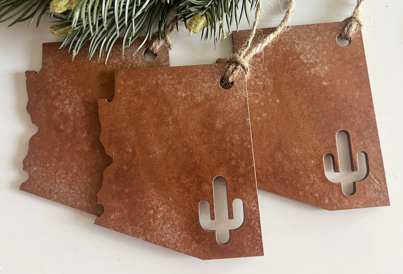 Wooden Copper Arizona Ornament