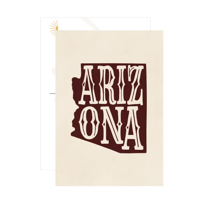 Arizona Post Card - Crimson
