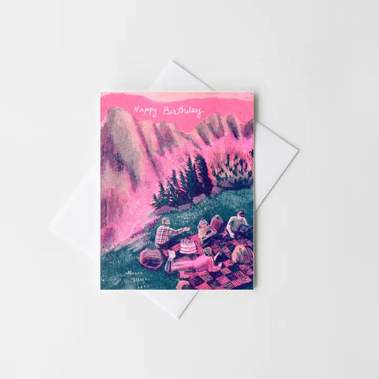 Birthday Picnic - Birthday Risograph Card