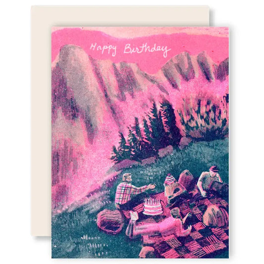 Birthday Picnic - Birthday Risograph Card