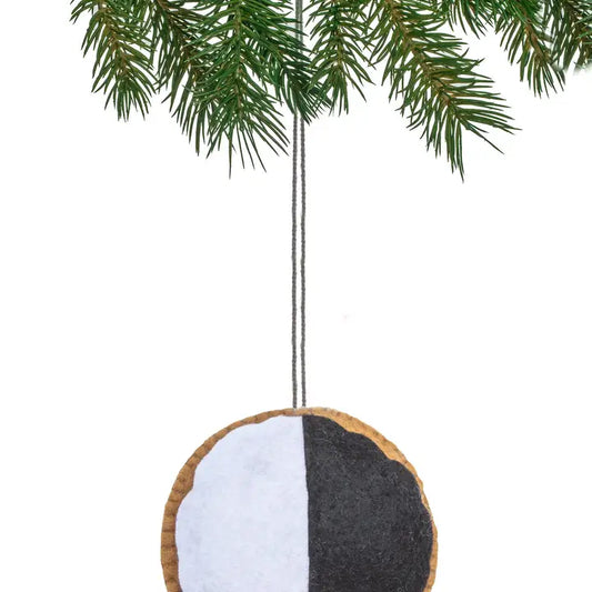 Black and White Cookie Ornament