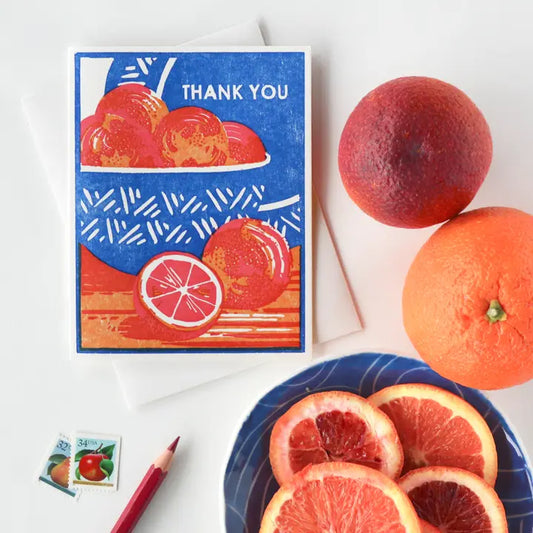 Blood Orange Thank You Card - Boxed Set of 6