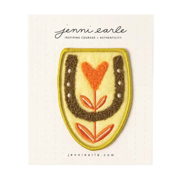 Bloomin' Love Chenille and Felt Patch - Poppy