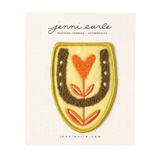 Bloomin' Love Chenille and Felt Patch - Poppy