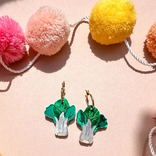 Bok Choy Dangle Earrings