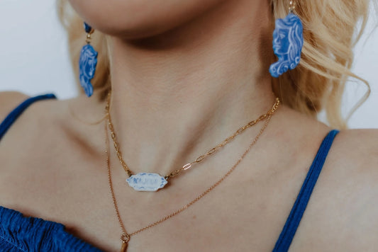 Bonjour Porcelain Pendant Necklace