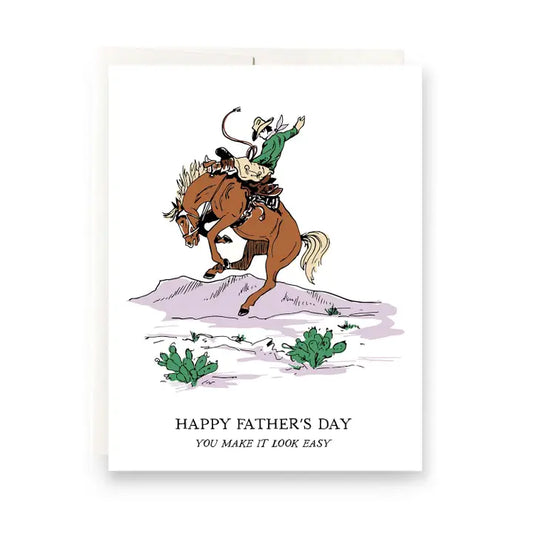 Bucking Bronc Father's Day Greeting Card