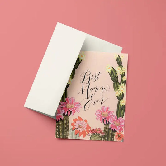 Cactus Bloom Momma Greeting Card