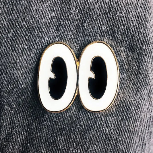 Cartoon Eyes Glow in the Dark Pin