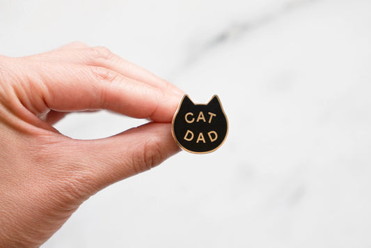 Cat Dad Enamel Pin