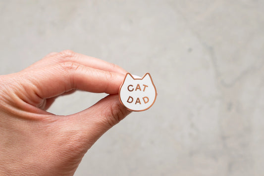 Cat Dad Enamel Pin