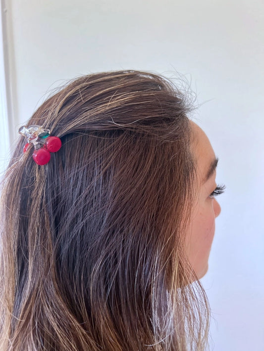 Cherry Mini Hair Claw Clip