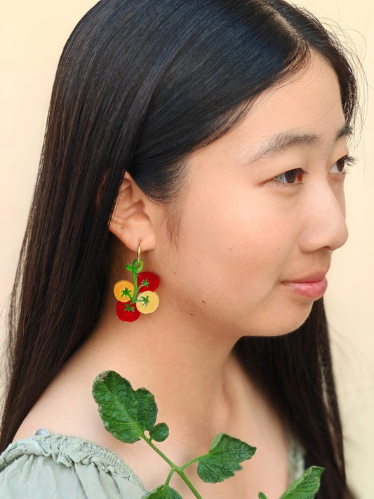 Cherry Tomato Dangle Earrings