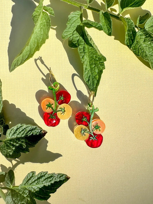 Cherry Tomato Dangle Earrings