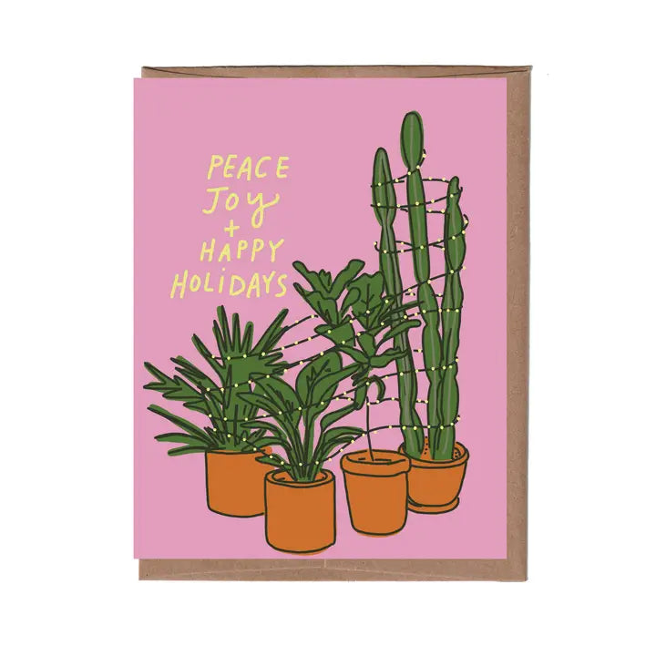 Christmas Plants Greeting Card