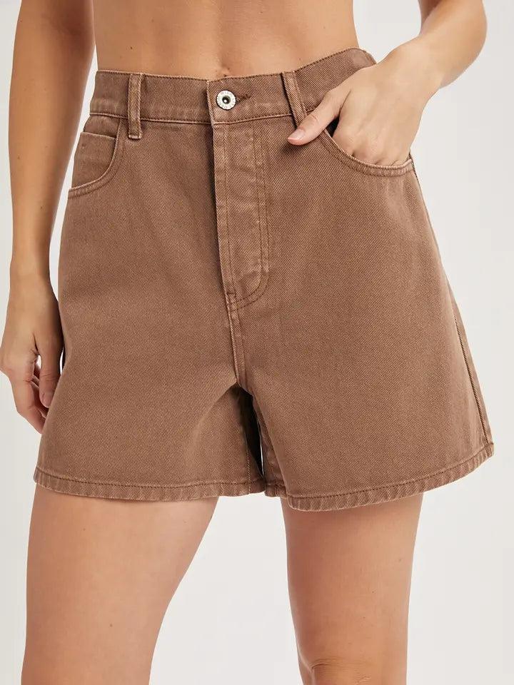 Classic Cotton Denim Shorts