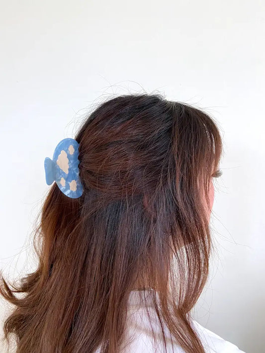 Cloud Acetate Hair Claw Clip