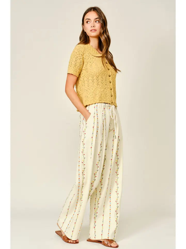 Collared Short Sleeve Open Cardigan