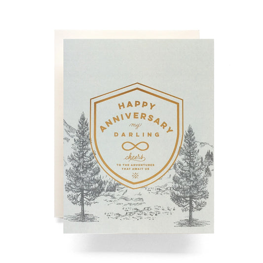 Crest Anniversary Greeting Card