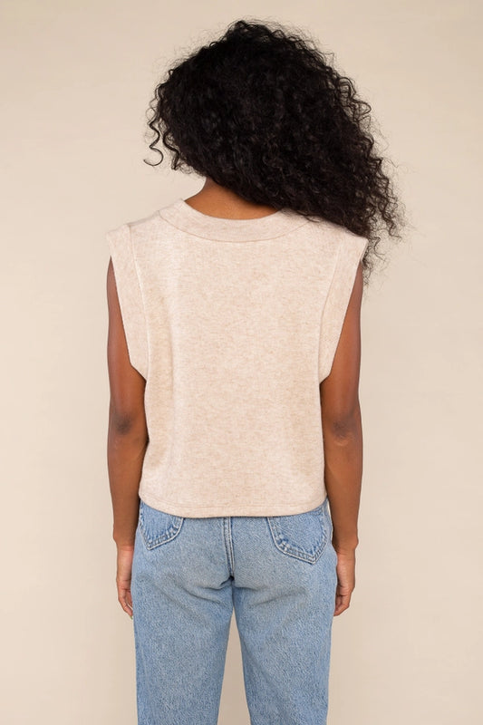 Crop Knit Sweater Vest