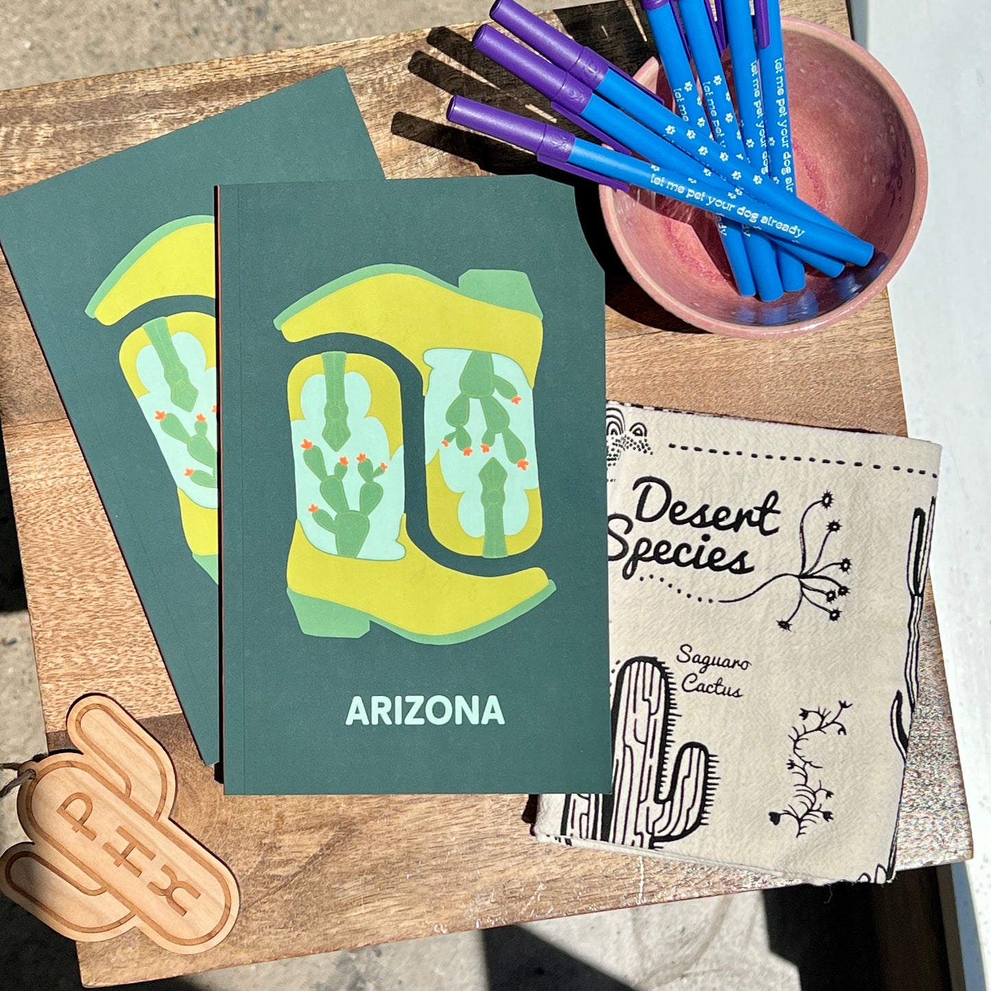 Arizona  Cactus Boots Layflat Notebook