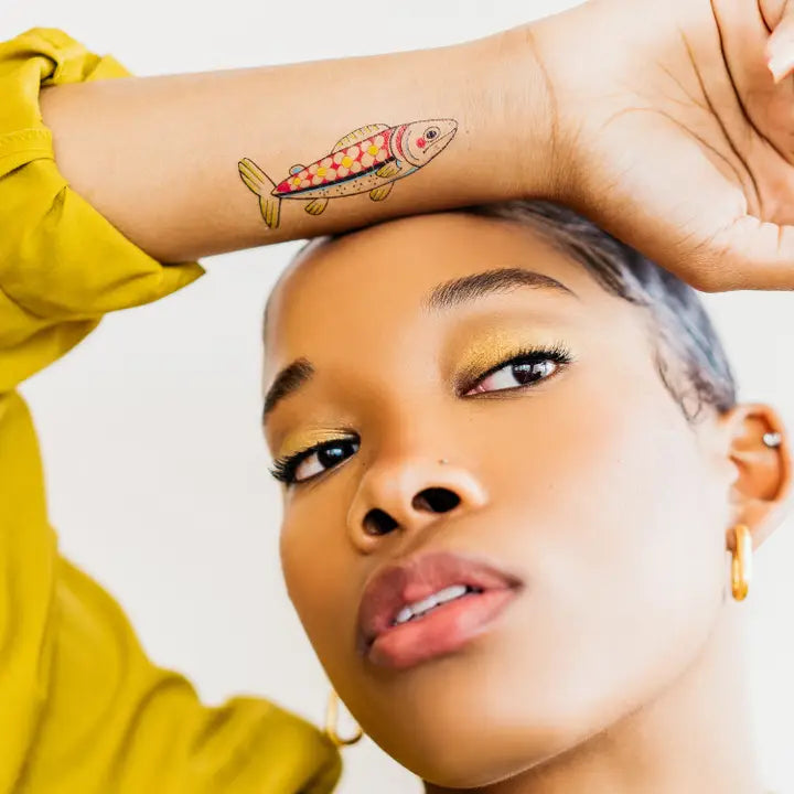 Daisy Fish Tattoo Pair