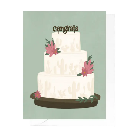 Desert Wedding Cake Greeting Card