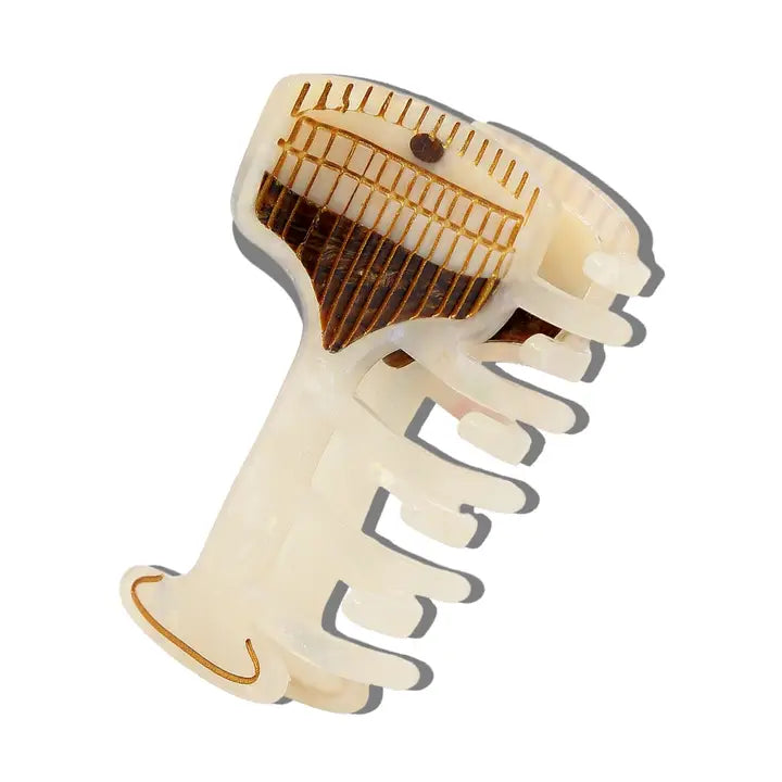 Hand-Painted Martini Claw Clip