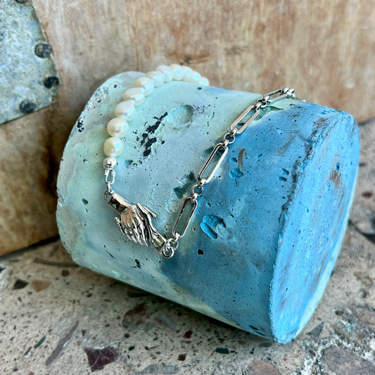 Clutching Pearls Necklace