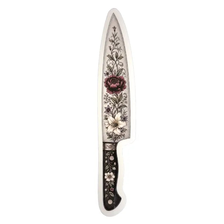 Floral Knife Extra-Long Sticker