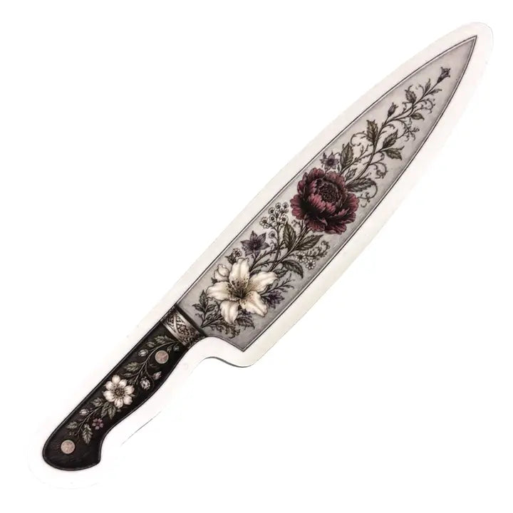 Floral Knife Extra-Long Sticker