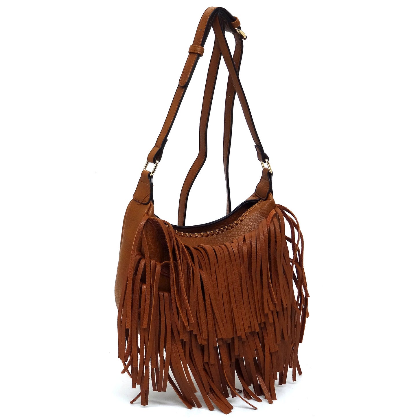 Fringe Hobo Crossbody Bag