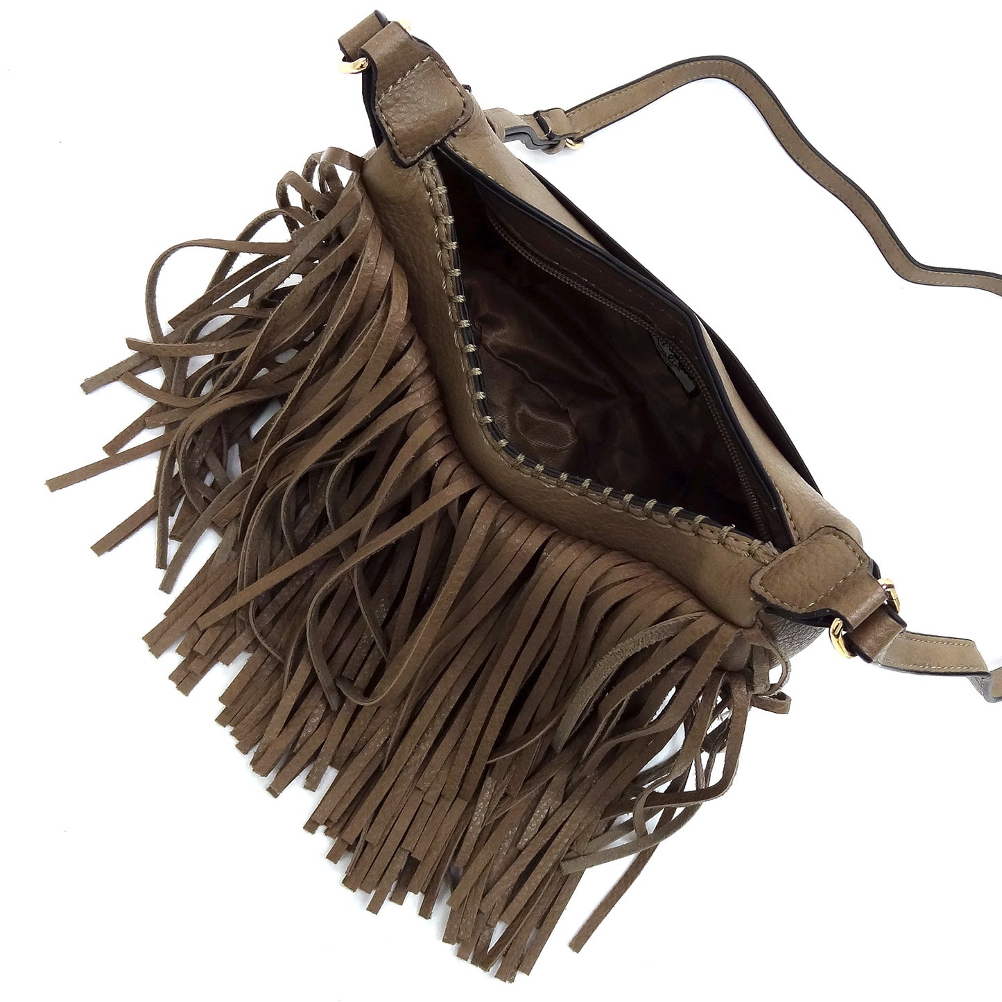 Fringe Hobo Crossbody Bag