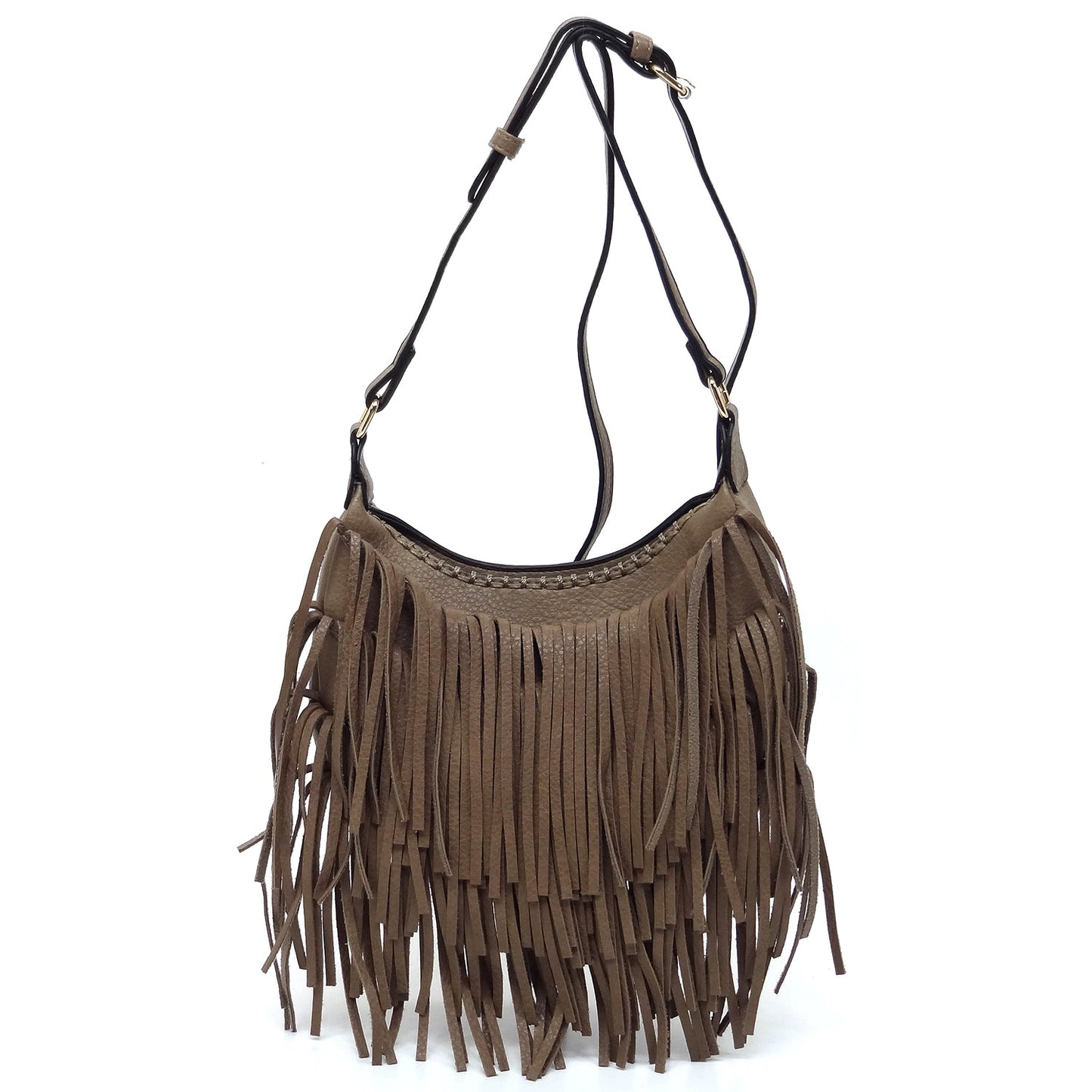 Fringe Hobo Crossbody Bag